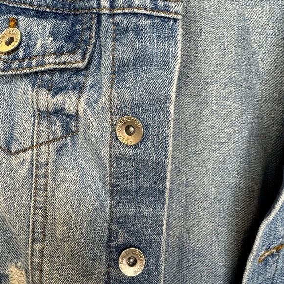 Distressed Denim jacket women’s size Med - Picture 4 of 13